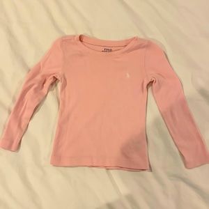 Sold! Ralph Lauren long sleeve pink shirt, white horse. Size 3T